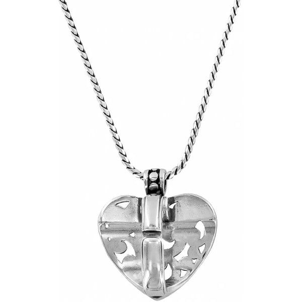 CONTEMPO HEART BADGE CLIP NECKLACE- BRIGHTON