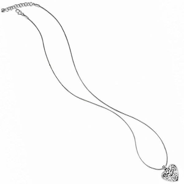 CONTEMPO HEART BADGE CLIP NECKLACE- BRIGHTON