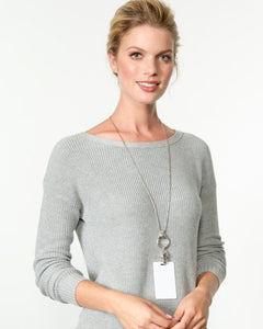 HEART CHARM BADGE CLIP NECKLACE- BRIGHTON