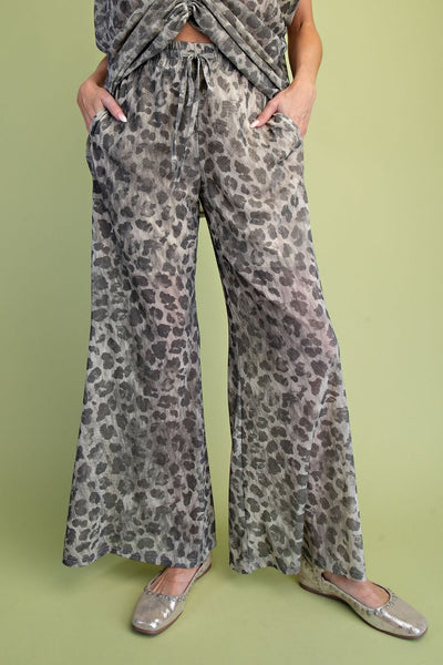 Animal Printed Mesh Pants - Salty Lime Boutique