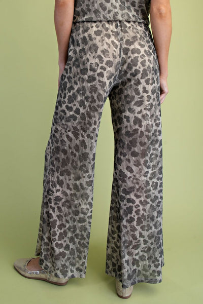 Animal Printed Mesh Pants - Salty Lime Boutique
