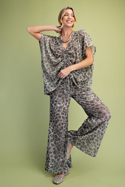 Animal Printed Mesh Top by Easel - Salty Lime Boutique