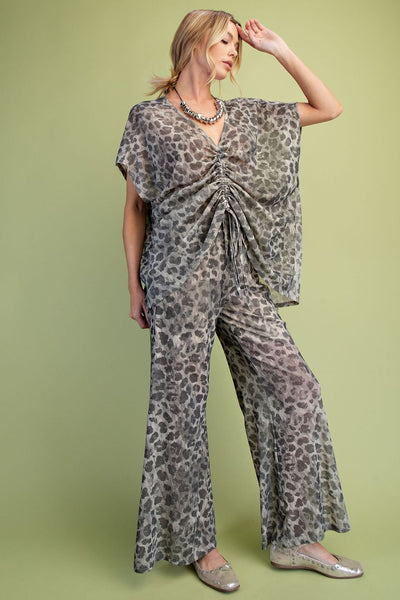 Animal Printed Mesh Top by Easel - Salty Lime Boutique