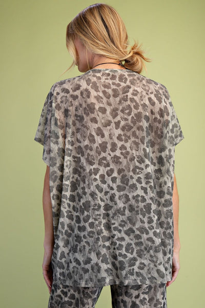 Animal Printed Mesh Top by Easel - Salty Lime Boutique