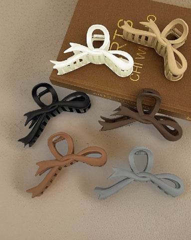 RIBBON HAIR CLAW CLIP - 5 COLORS