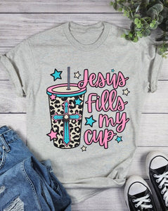 JESUS FILLS MY CUP GRAPHIC TEE