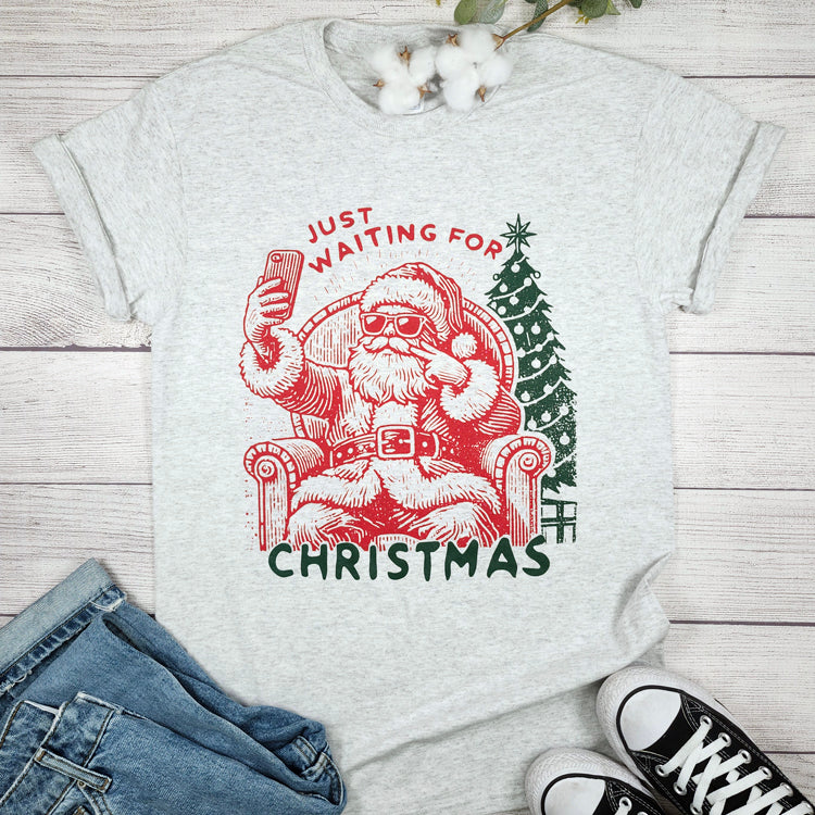 JUST WAITING FOR CHRISTMAS GRAPHIC TEE