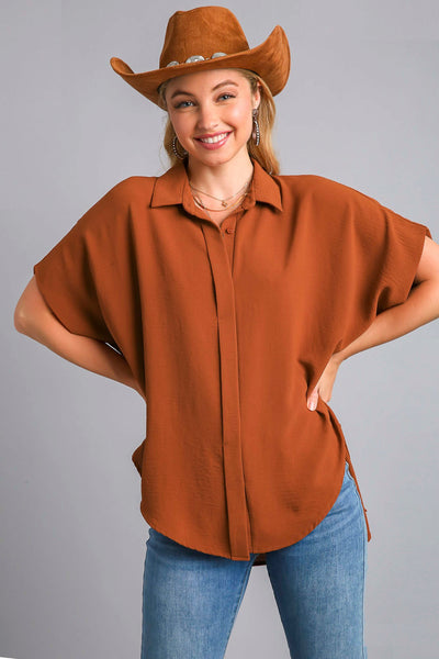 READY TO FLY OVERSIZED TOP BY UMGEE - CINNAMON
