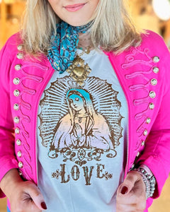 LOVE  GUADALUPE T-SHIRT BY JUNK GYPSY - REG/CURVY