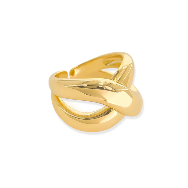 CROSSINGS - WATER RESISTANT - GOLD PLATED RING - 2 COLORS