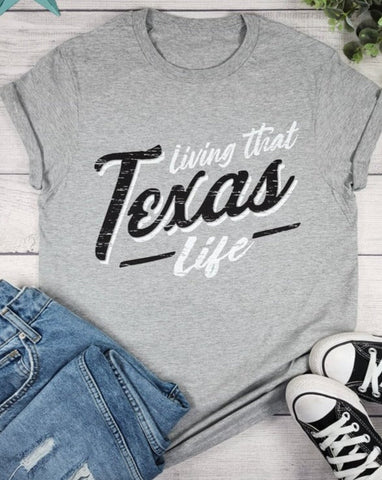 LIVING THAT TEXAS LIFE GRAPHIC TEE