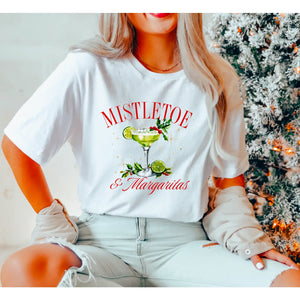 MISTLETOE & MARGARITAS GRAPHC TEE