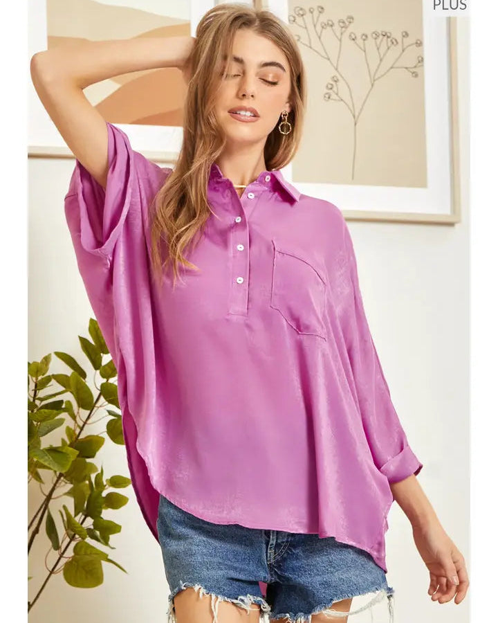 CANDY CRUSH TOP - ORCHID - CURVY