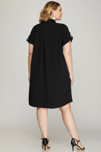 CRUISING SHIRT DRESS - BLACK