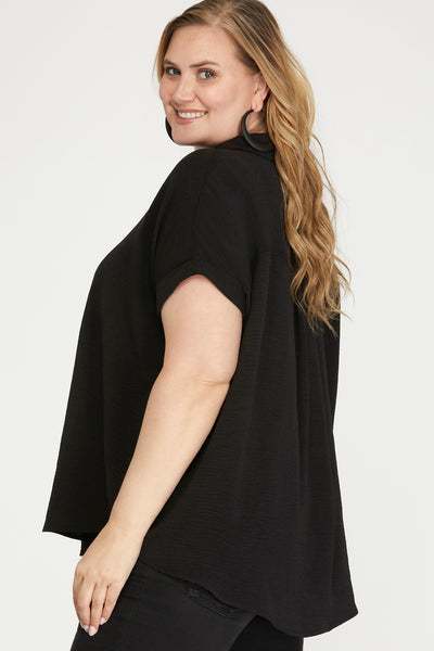 BAILEY TOP - BLACK - CURVY