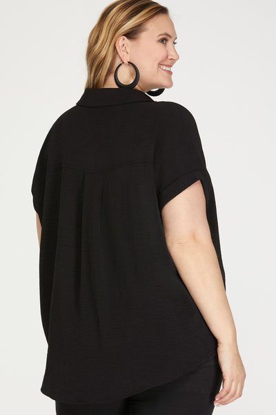 BAILEY TOP - BLACK - CURVY