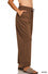 CURVY SCUBA DRAWSTRING PANT - BROWN