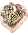 TARTAN PLAID  SCARF - PEACH - Salty Lime Boutique
