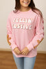 FEELIN FESTIVE GINGERBREAD SWEATSHIRT - PINK