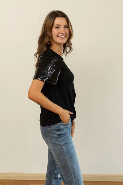 THE PRINCESS TOP  -  BLACK