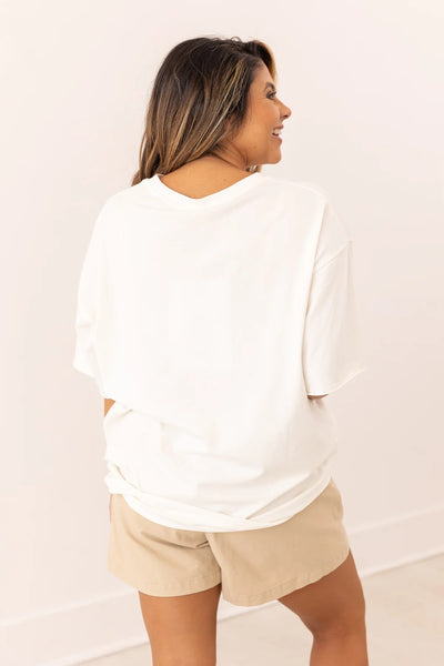 SUMMMER SPRITZ RELAXED TEE - WHITE