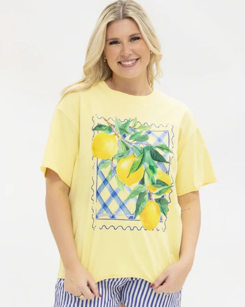 Squeeze The Day Graphic Tee - Yellow