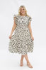 Black & Ivory Floral Tiered Dress 7933B-BI-XS - IVORY - Salty Lime Boutique