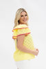 V-Neck Flutter Sleeve Top, Yellow - Salty Lime Boutique