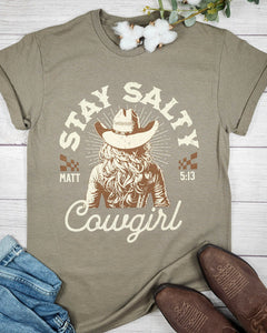 STAY SALTY GRAPHIC TEE - SAND
