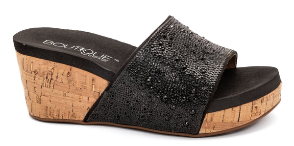 SUNLIGHT BLACK WEDGE BY CORKY'S