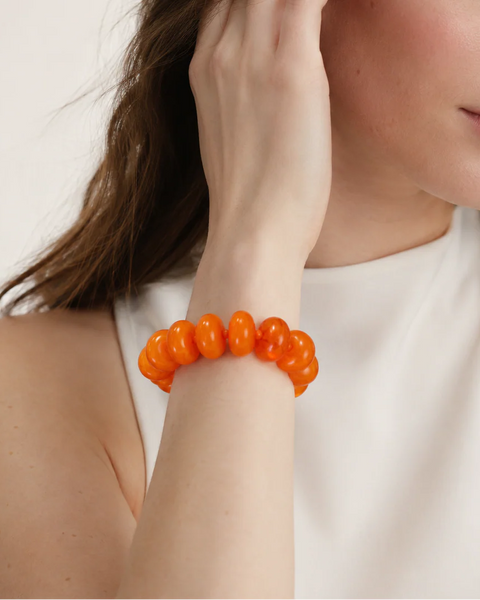 Candy Colored Rondelle Beaded Bracelet - 7 Colors