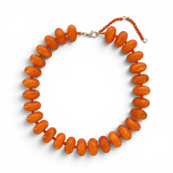 Candy Colored Rondelle Beaded Necklace - 7 Colors