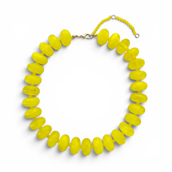 Candy Colored Rondelle Beaded Necklace - 7 Colors