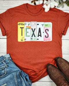 TEXAS LICENSE PLATE GRAPHIC TEE