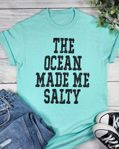THE OCEAN MADE ME SALTY GRAPHIC TEE