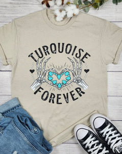 TURQUOISE FOREVER GRAPHIC TEE