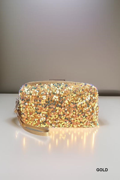 COLORFUL SHINE SEQUIN MAKEUP BAG - 5 COLORS