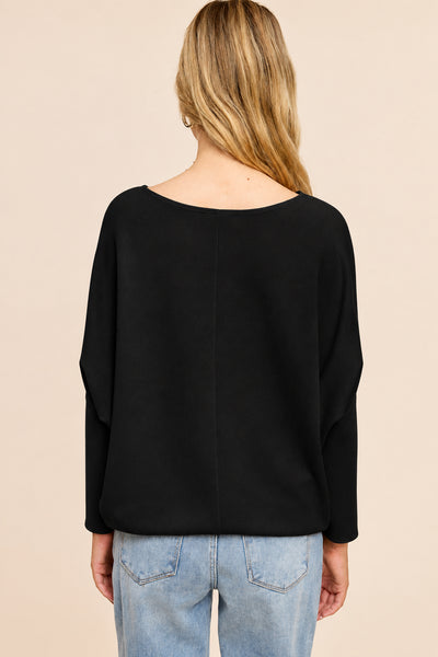 Claudia Long Sleeve Top - Black