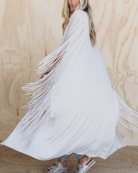 Western Showstopper Duster Kimono - OaT - Salty Lime Boutique