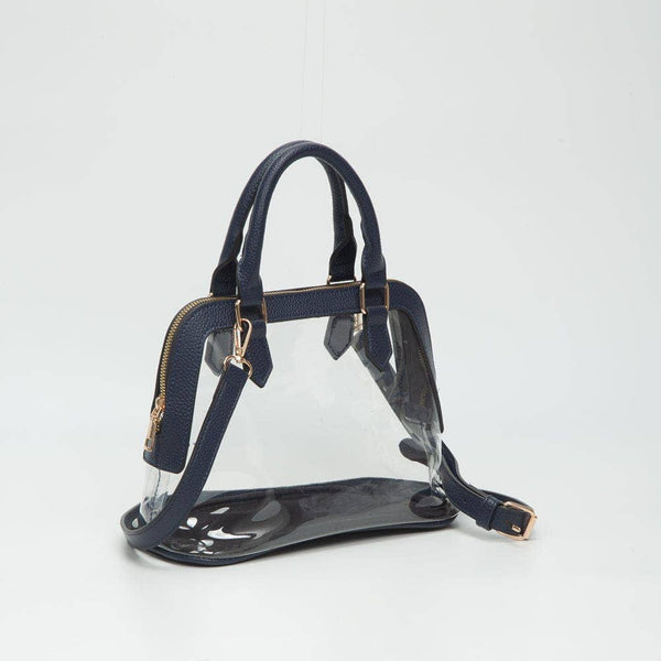 Analise Clear Satchel/Crossbody Bag -  Black - Salty Lime Boutique