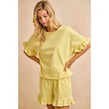 Lemon Drop Top and Short Set