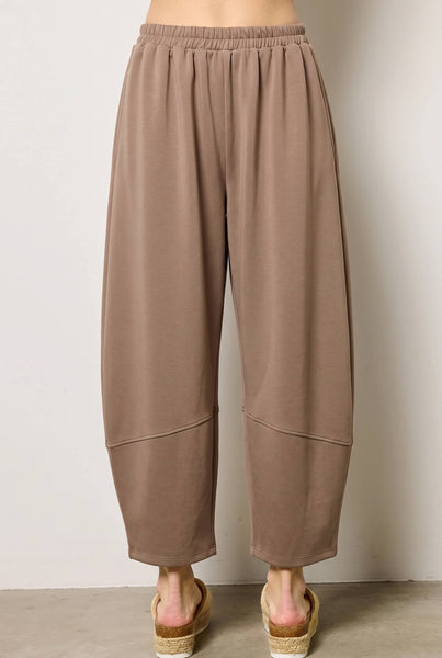 Scuba Barrel Pants - Dark Taupe - Salty Lime Boutique