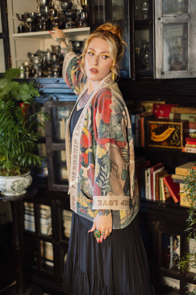 Friendship Love & Truth Fleece Cottage Cardigan Jacket - Salty Lime Boutique