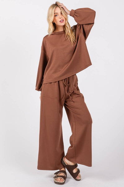 DEMI TOP AND PANT SET -  PINK