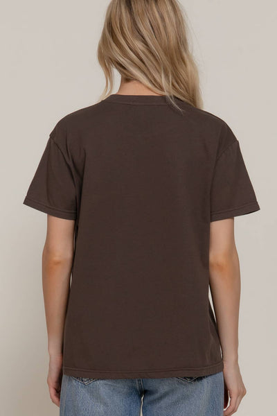 BASIC SHORT SLEEVE TEE - COCOA