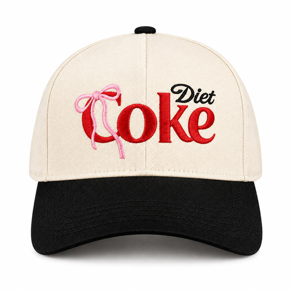 Coquette Bow Diet Coke Cap - Black
