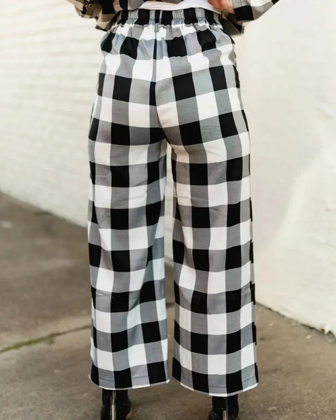 Check Please Gingham Pants - Black - Salty Lime Boutique