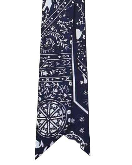 WLLS304 Bandana Skinny Scarf: Navy - Salty Lime Boutique