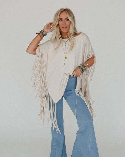Western Showstopper Fringe Top - Salty Lime Boutique