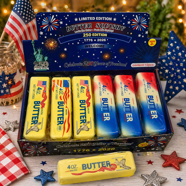 Ultra Squishy Butter – USA 250 Edition 🇺🇸 (Limited Edition) 12 PC PER DISPLAY MSUSBUSA - Salty Lime Boutique